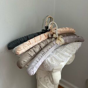 Set of 6 Vintage Satin Padded Hangers
